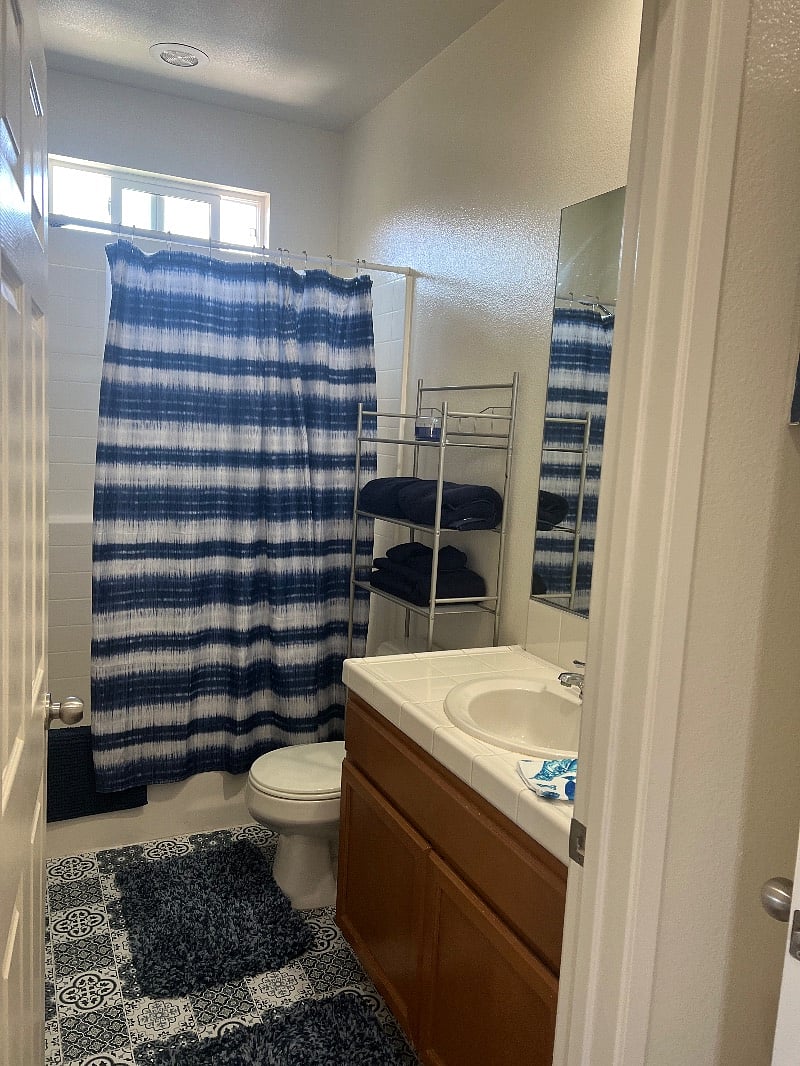 Hall bath with shower/tub combo