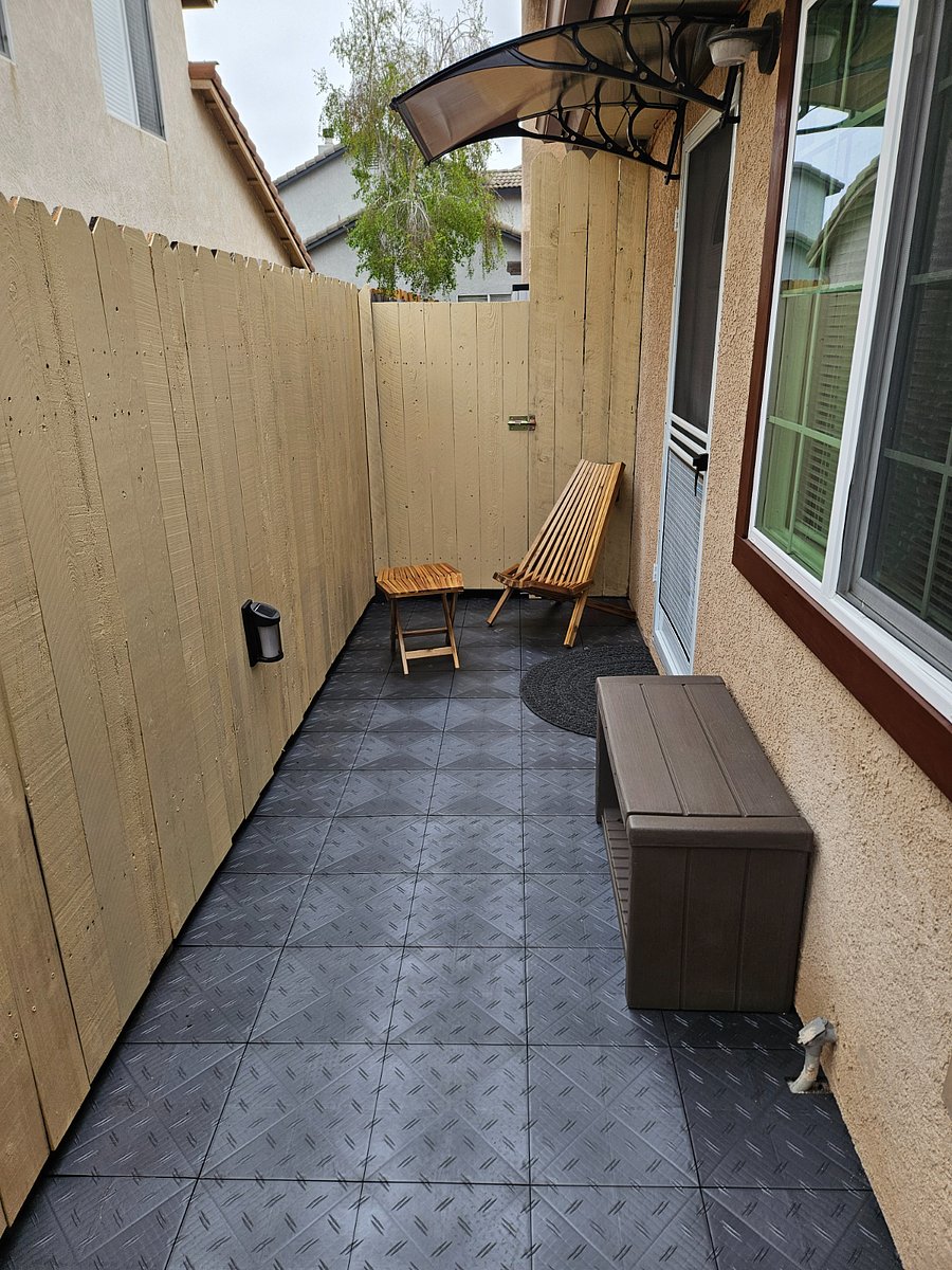 Private and secure patio area.
