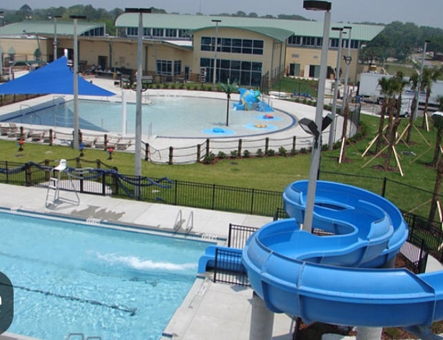 Recreation center pool.