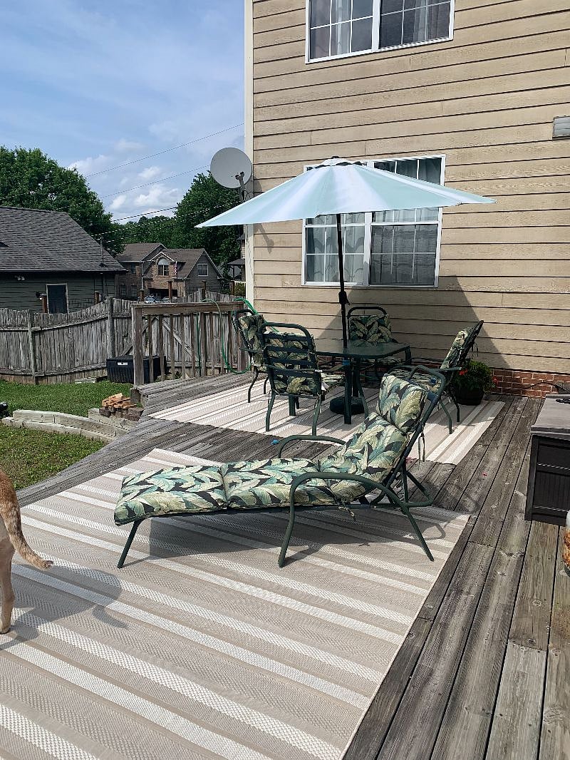Deck with grill
