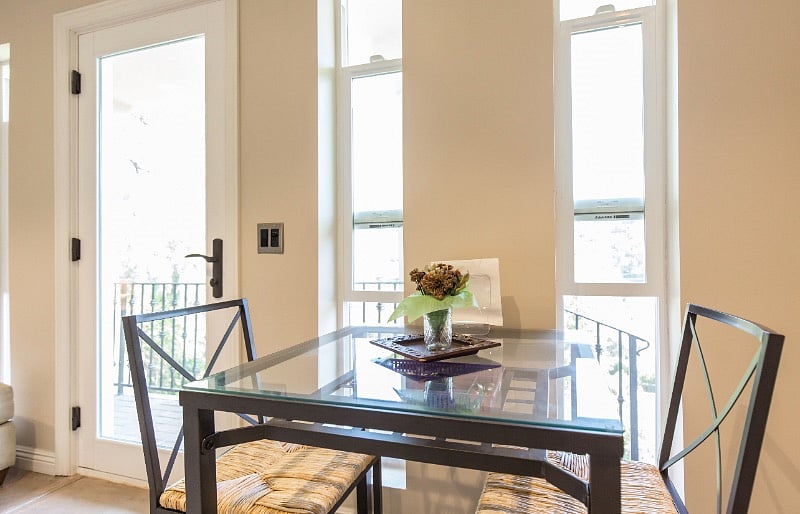 Small dining space.