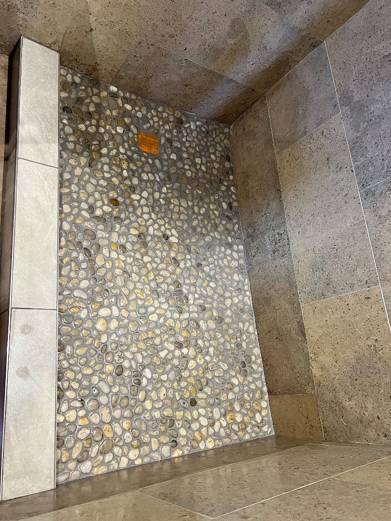 Floor of the rain shower