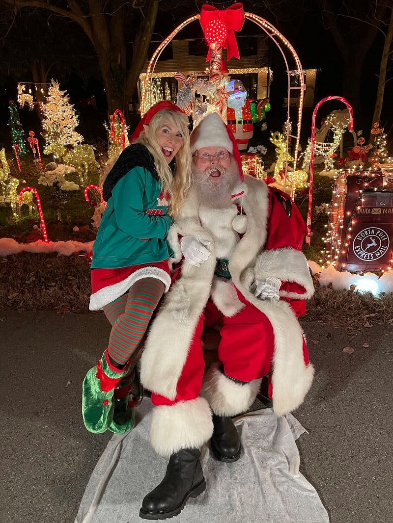 Me and Santa for my 2nd annual Santapalooza! Yes! Santa comes to visit if you stay here! ;) 