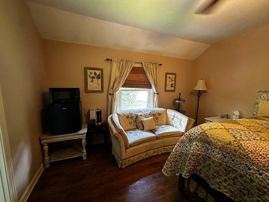 Microwave, fridge and a single cup Keurig for your convenience!