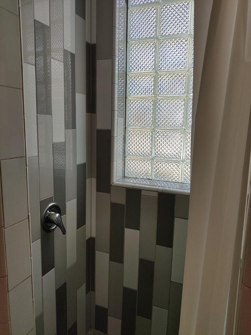 Second floor apartment bathroom.