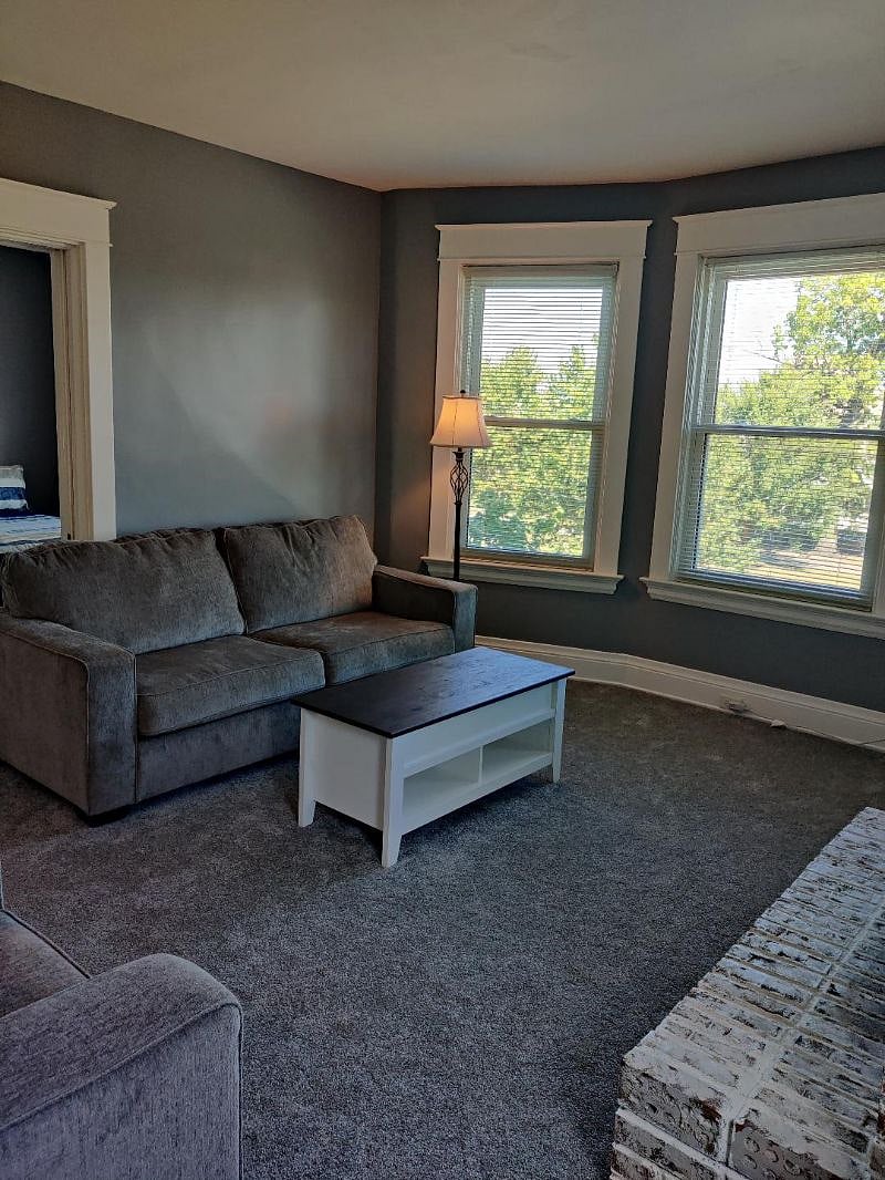 Second floor apartment living room. 