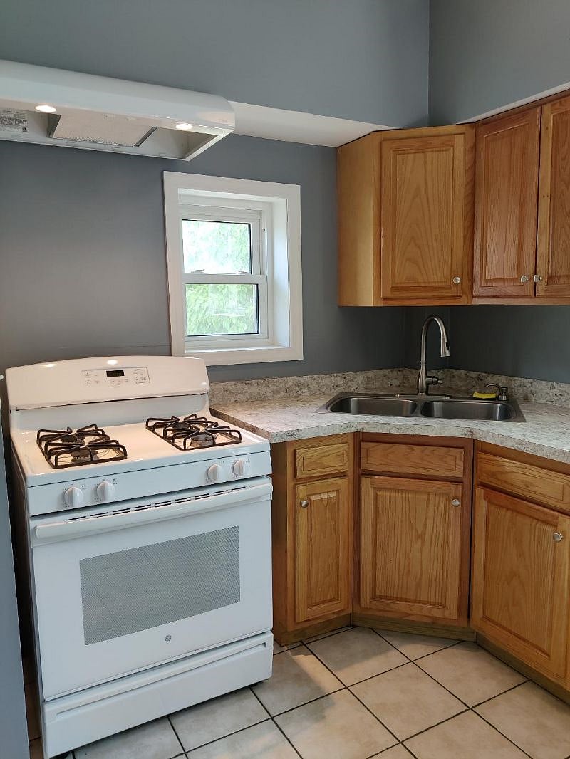 Second floor apartment kitchen. 