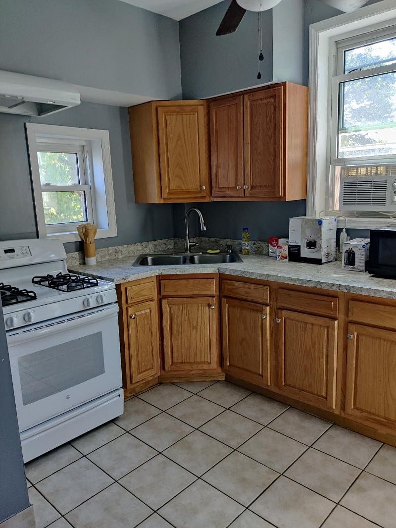 Second floor apartment kitchen. 