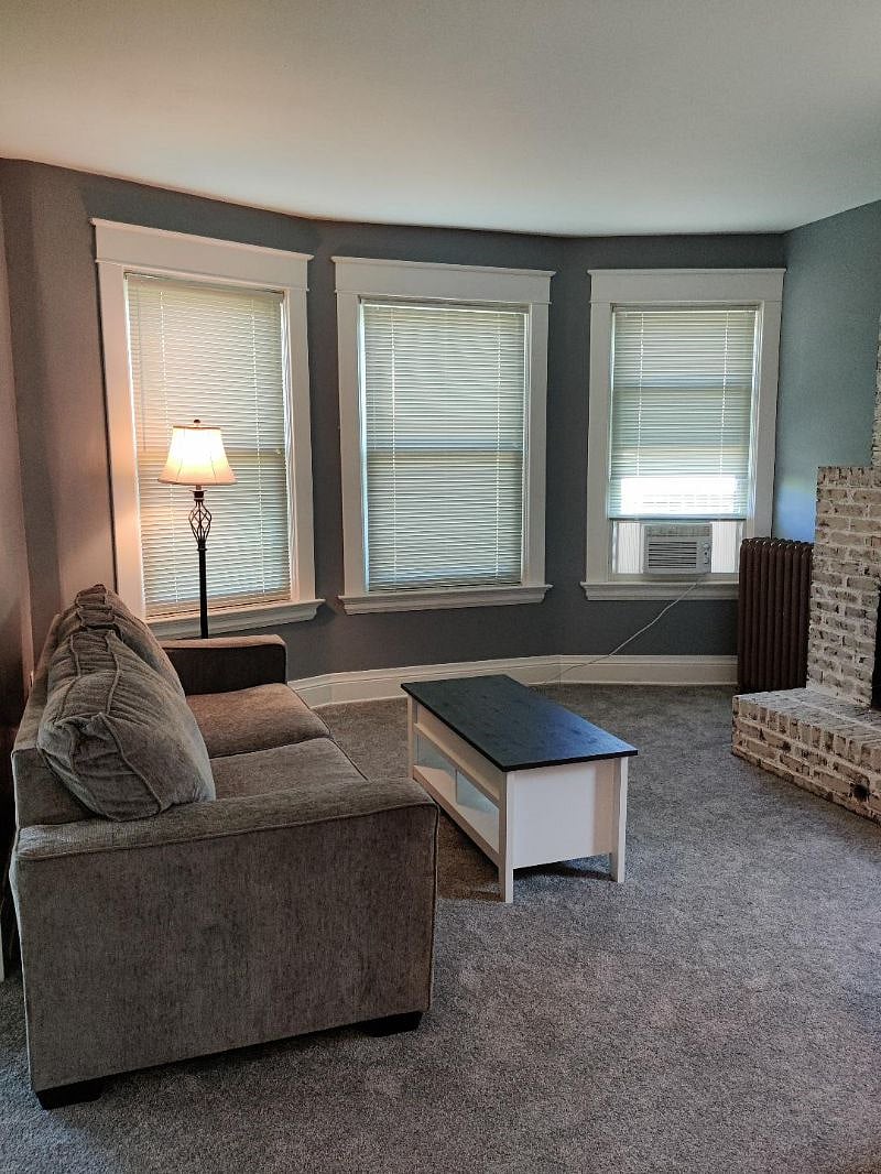 Second floor apartment living room.
