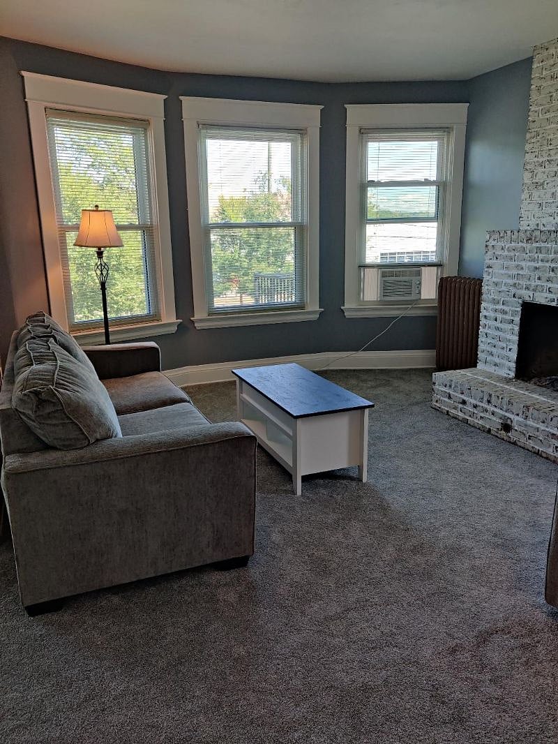 Second floor apartment living room.