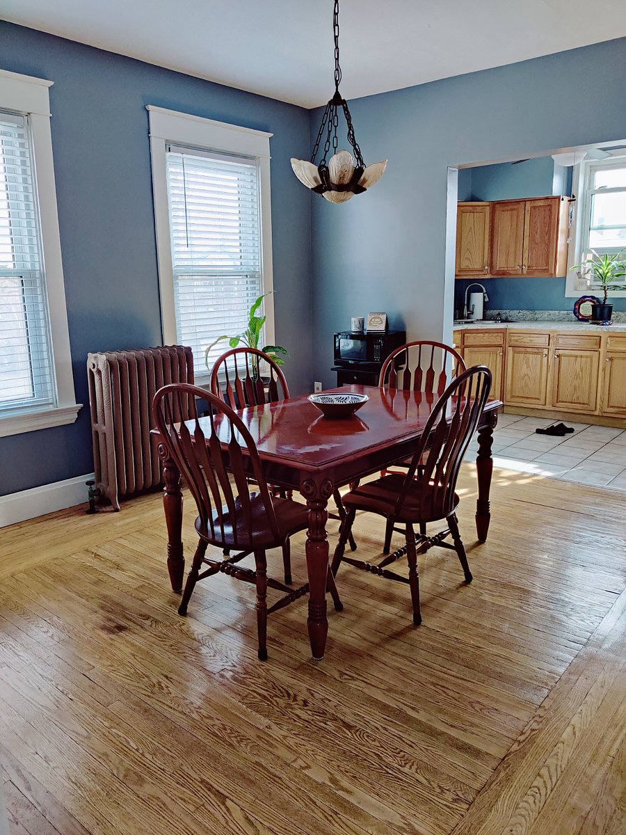 Second floor apartment dining room.