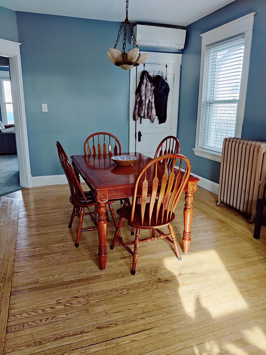 Second floor apartment dining room.