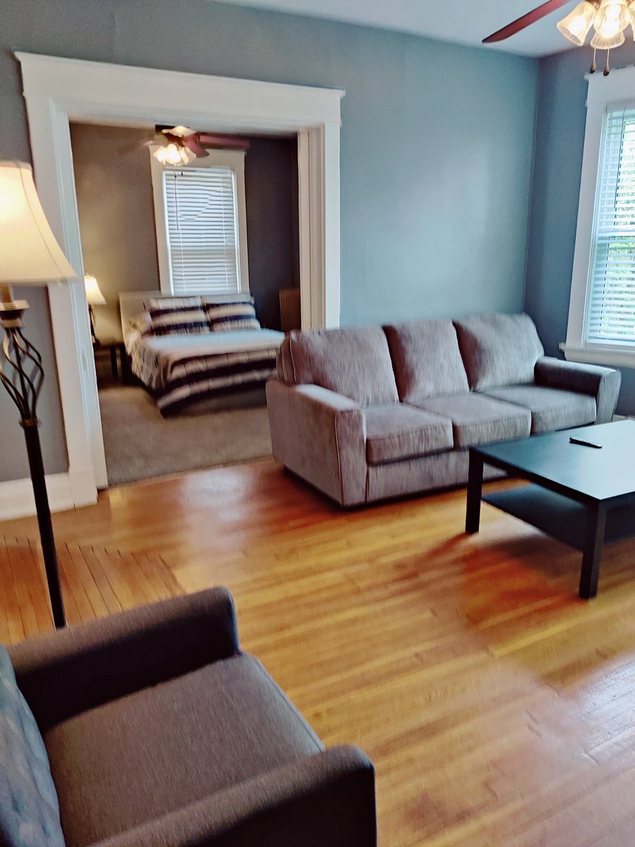 first floor apartment looking into front bedroom