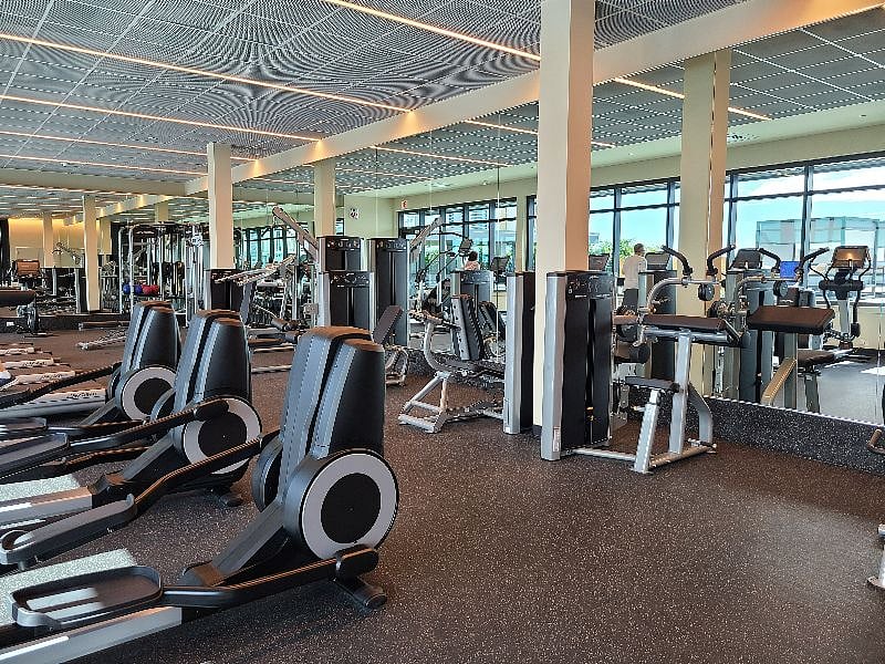 Here is the workout facility.