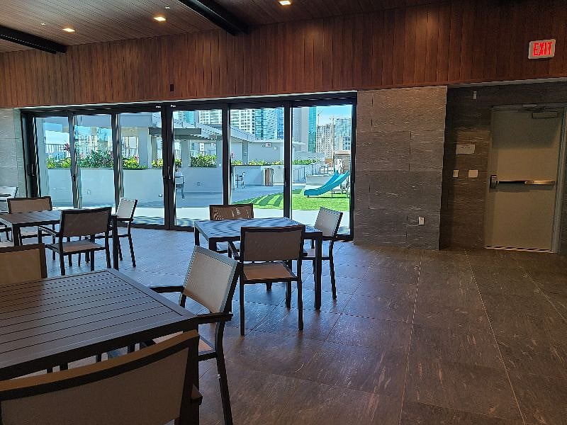 Here's the party room that can be rented for parties, meetings, or to hold social gatherings for the building.