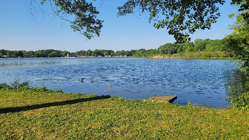 Long Lake at the end of the street has a public dock but seems private.