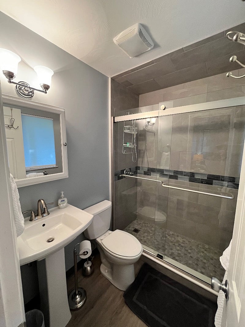 Private bath with Bedroom 1