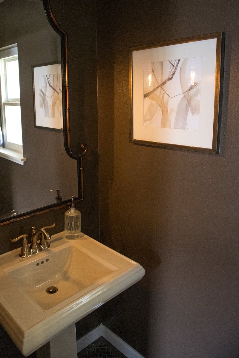 half bath off kitchen