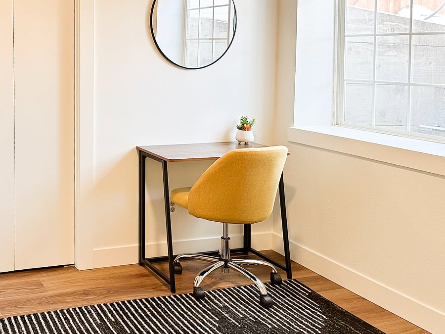 Second desk setup available upon request