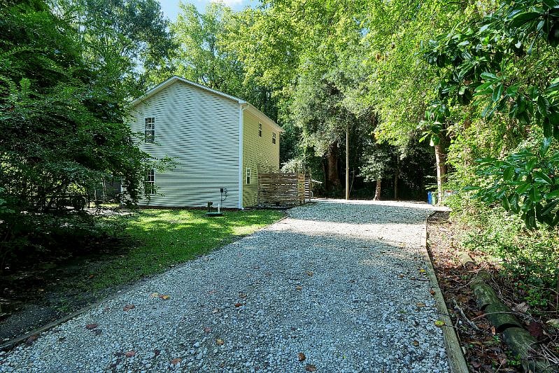 Shared driveway with downstairs unit. 