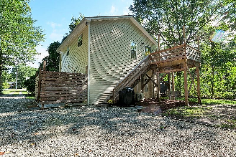 Dedicated parking area for upstairs unit. 