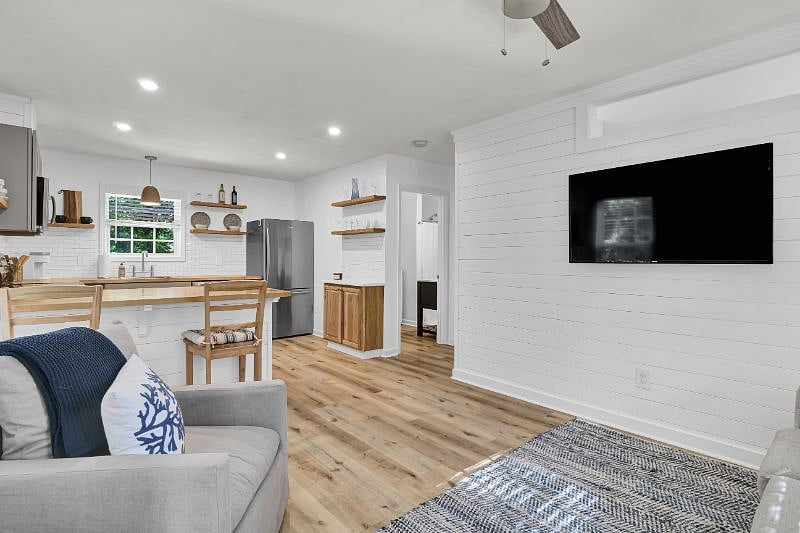 Open kitchen/living area