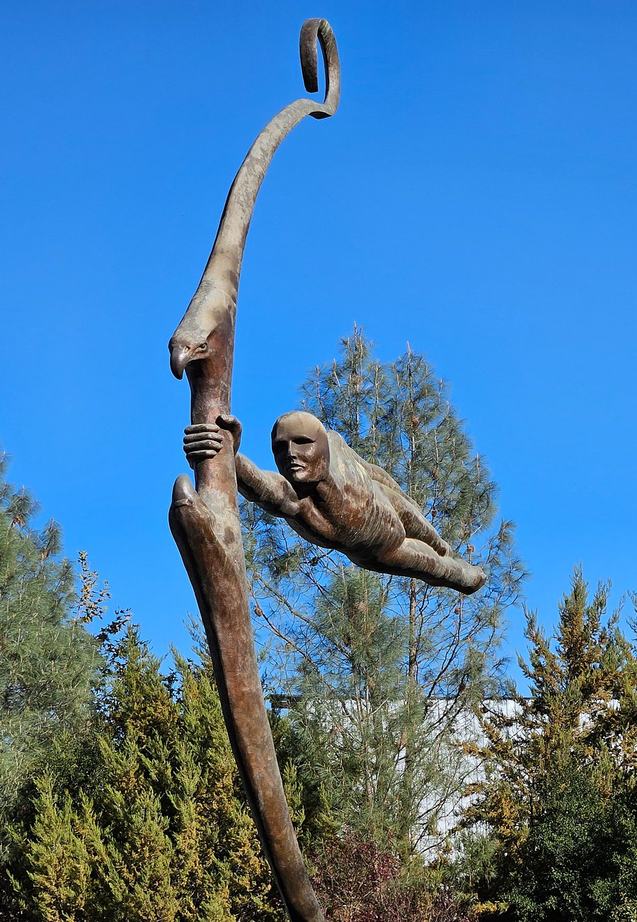 My favorite sculpture at Sculpterra Winery and Sculpture Garden...Focus and Determination. The sculptures are awesome. There are a few on the winery. Come prepared to walk!