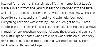 5 star reviews. My guest's experience is my priority.