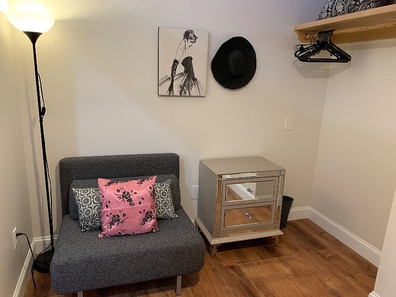 Second Bedroom Sitting Area and Closet