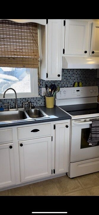 Electric stove and garbage disposal
