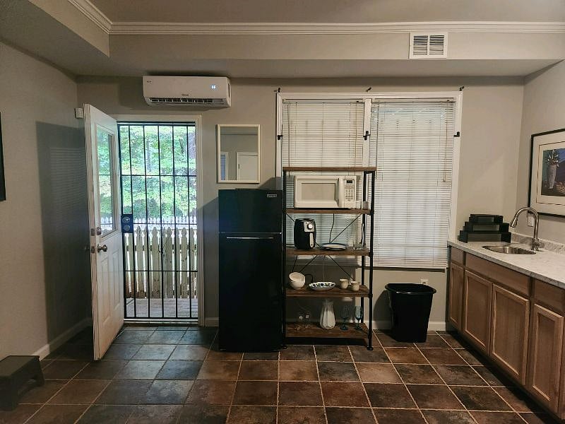 Private entrance into studio