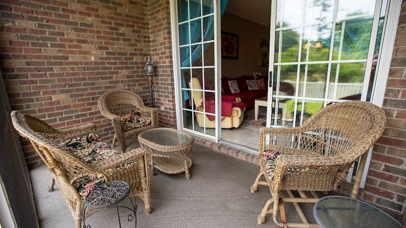 Patio area off living room.