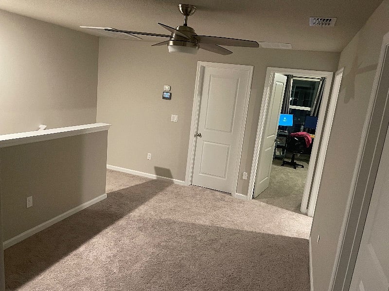 Loft with ceiling fan