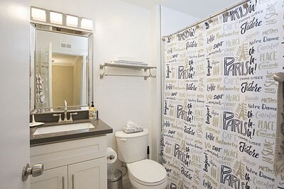 Bathtub in the 2nd bathroom to be shared by the 2 other bedrooms.