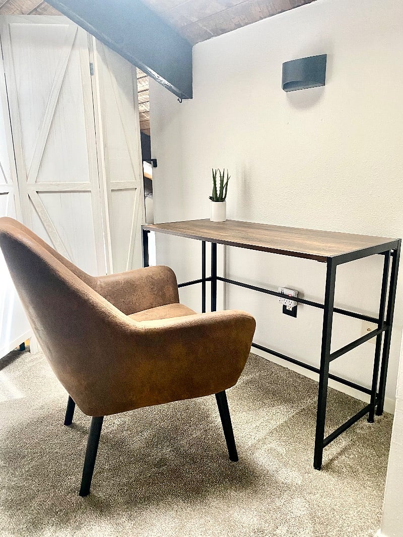 Work space in loft