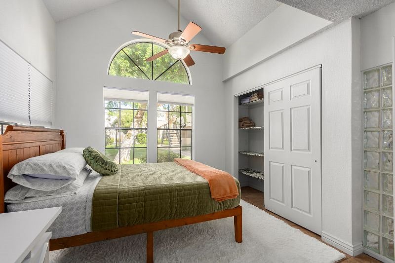 12' ceiling. Gorgeous natural light. Double closet.