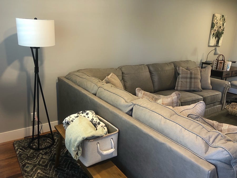 Reading lamps and cozy throws make a night in for reading easy to do!