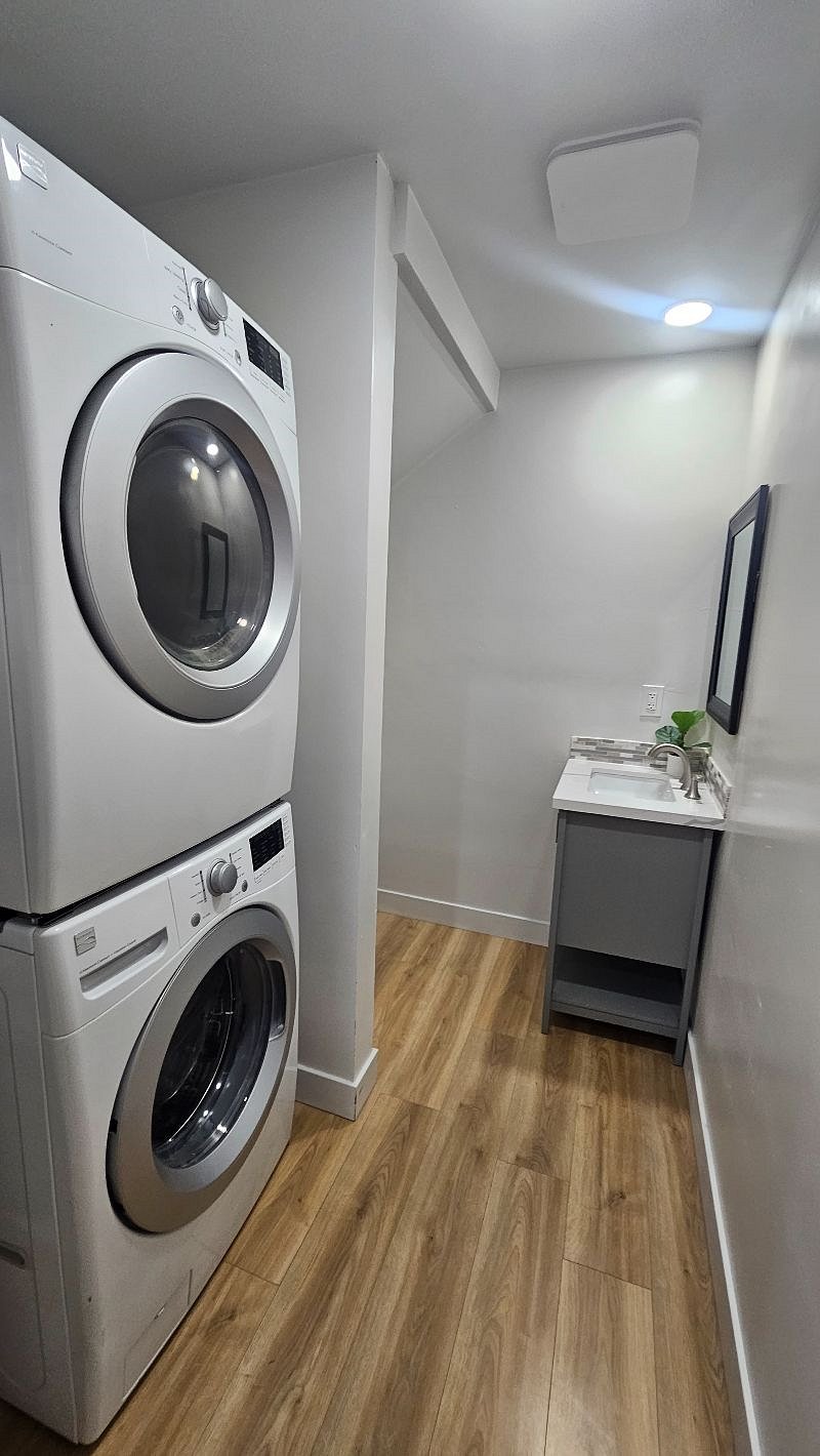 Powder room and laundry room 