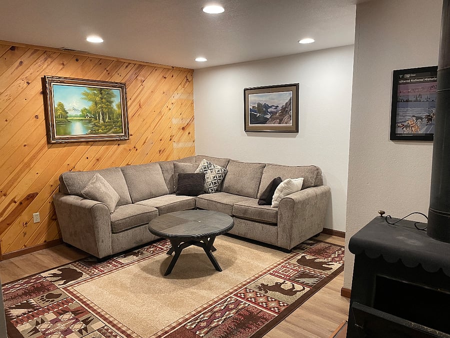 Living space down stairs.