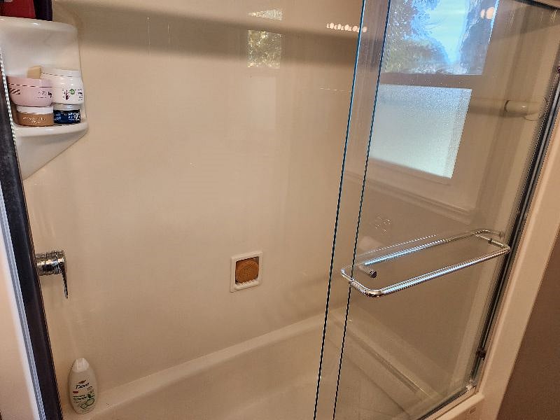 Your private bathroom has plenty of room and a full sized bathtub. It is right next to your private bedroom.