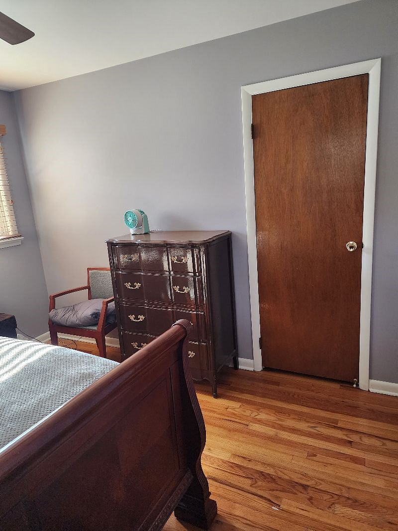 Your private room already has a queen sized bed, closet, dresser, ceiling fan, and your private bathroom is right outside the door.