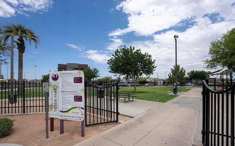 Verde Park across the street