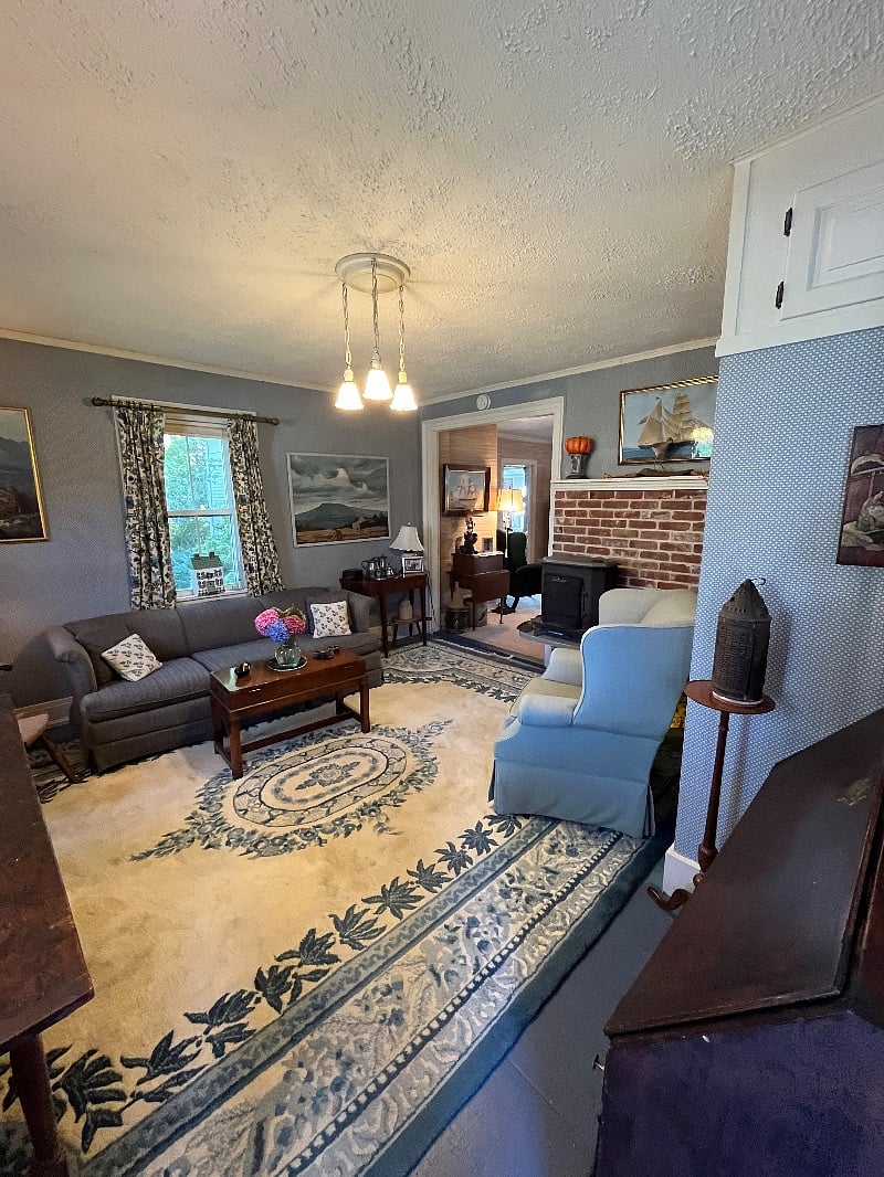 Cozy front living room for entertaining