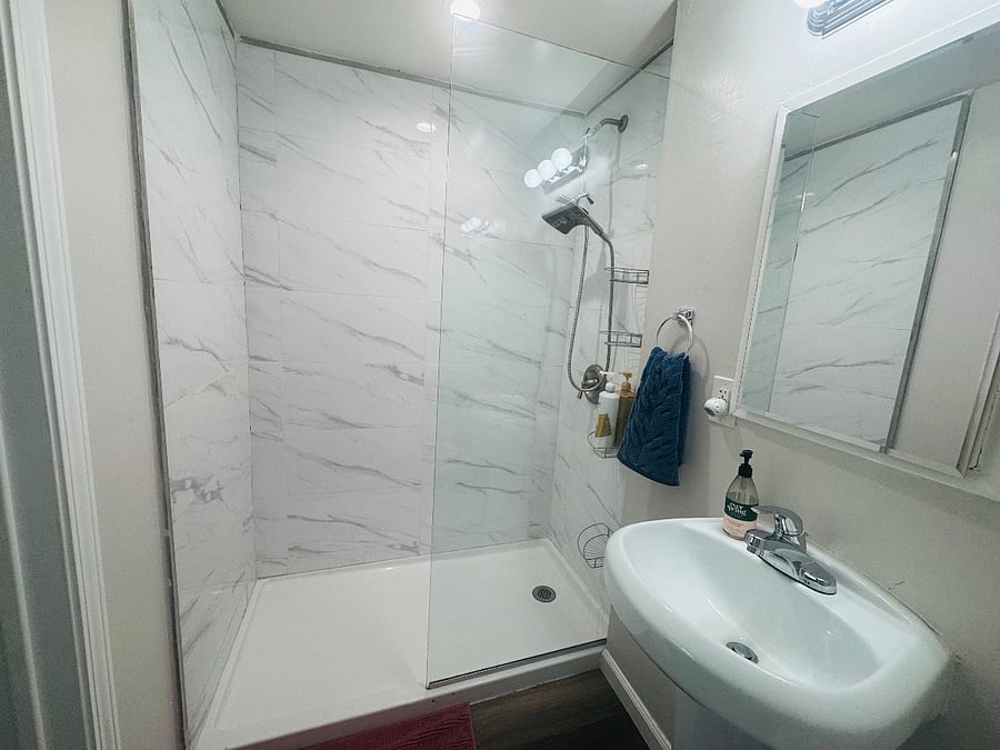 Shower with handheld sprayer