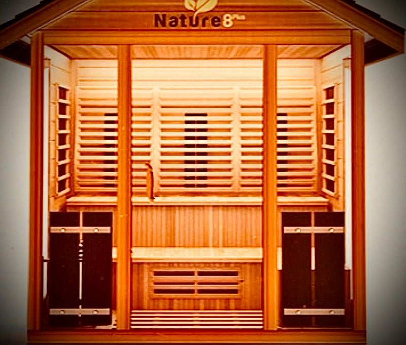 Combo infrared and bluetooth steam sauna