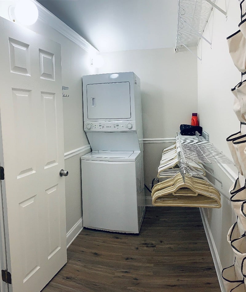 Large closet with in unit laundry