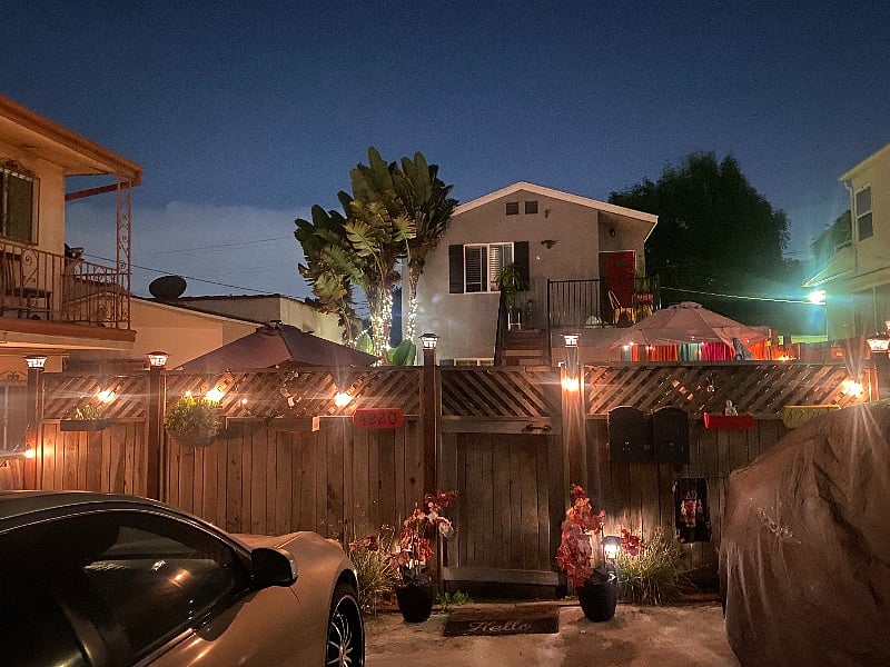 Property is very well lite at night. 