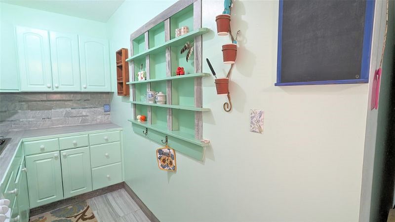 Built in kitchen shelf