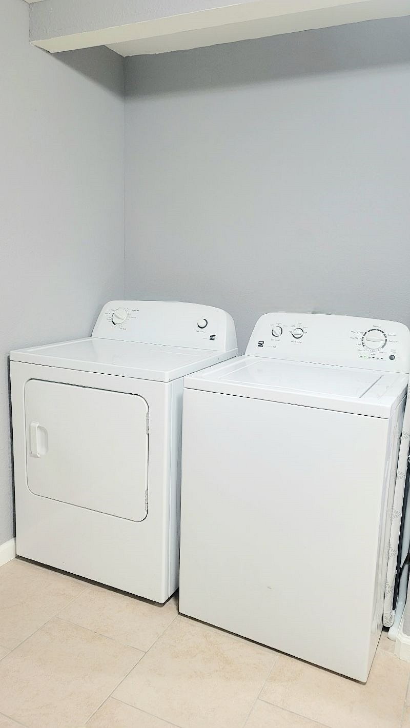 Private Downstairs MIL Suite Washer and Dryer