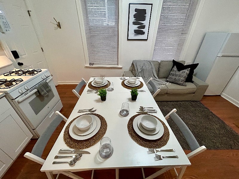 Work Station/Dining table can seat up to 4